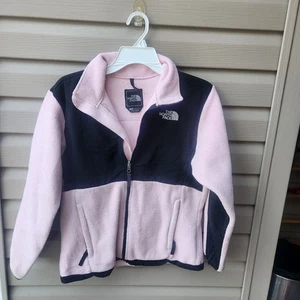 North Face Girls L Light Pink Fleece Jacket - Picture 1 of 5