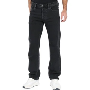 Diesel Larkee-X Straight Fit Black Denim Jeans - Foto 1 di 2
