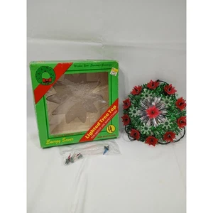 Vintage Starburst Tree Topper – Lighted – Original Box – Holiday Decor - Picture 1 of 14