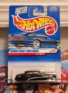 🔥Hot Wheels 2000 Erstausgaben #18 von 36 Autos So Fine 2000 #078 schwarz🔥 - Bild 1 von 4