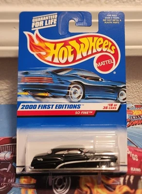 🔥Hot Wheels 2000 First Editions #18 Of 36 Cars So Fine 2000 #078 Black🔥 - Image 1 of 4