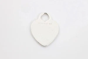 Tiffany & Co. 925 Silver Return to Tiffany Blank Heart Tag Pendant (5.49g.) - Picture 1 of 2