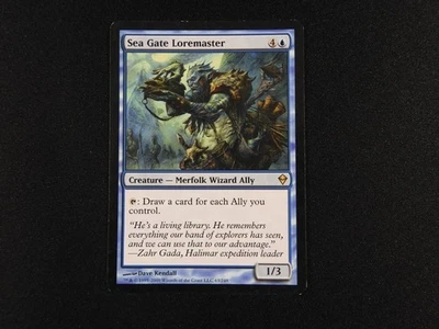 Sea Gate Loremaster MP [Zendikar] Mtg Magic Free Tracking! - Image 1 of 2