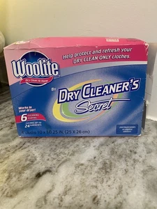 NUEVO Woolite Dry Clean At Home por Dry Cleaner's Secret 6 Paños Prendas Caja Abierta - Imagen 1 de 3