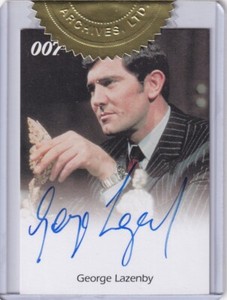 James Bond "Complete" Gold Seal - George Lazenby Autograph Card