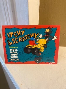 Mow mow mow your throat 1994 The Simpsons Skybox Itch and Scratcy - Picture 1 of 1