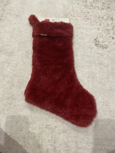Koolaburra by UGG rot mit glitzerndem Kunstfell Weihnachtsstrumpf Neu mit Etikett 20”x11” - Bild 1 von 2