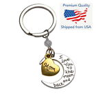  I Love You to The Moon and Back Mom Mother's Day Gold Heart Gem Keychain Gift
