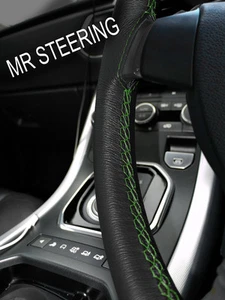 Para 48-54 Morris Oxford MO Cuero Real Cubierta Volante Verde Doble Pegatina - Imagen 1 de 4