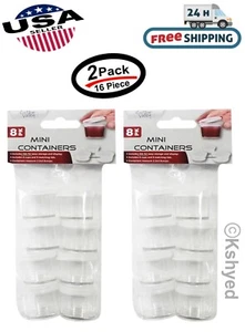 16Pcs Mini Storage Round Containers with Lids Reusable 3X3.8cm/0.3oz (2 Pack) - Picture 1 of 9