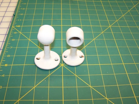 Porcelain On Cast Iron Bathroom Brass or Glass Bar Brackets Cover