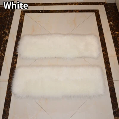 1PC Faux Wool Stair Tread Carpet Mat Staircase Plush Non-slip Rugs Pad Rectangle - Image 1 of 4