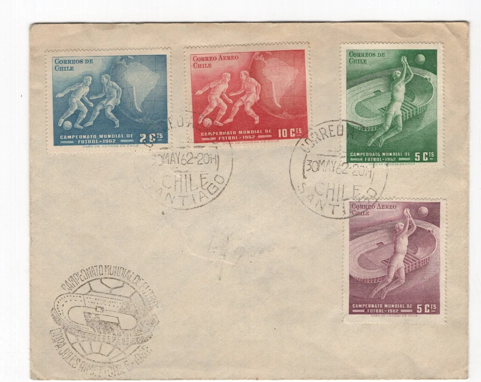 CHILE 1962 30 Mayo Fútbol Fútbol Fútbol Copa Mundial Campeonato Juego Completo Foto 1 de 1