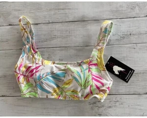 No Boundaries Junior’s Palm Leaf Bikini Swim Top Size Small (3-5) NWT - Picture 1 of 6