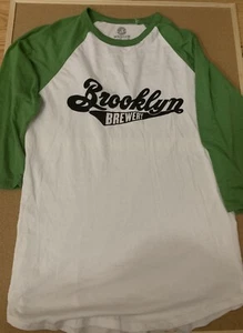 Brooklyn Brewery 3/4 Baseball Sleeve Tee Shirt White Medium - Picture 1 of 4