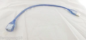 10x USB 2.0 A Male to Female Jack Data Cable Extension Cord Adapter Blue 1FT - Picture 1 of 7