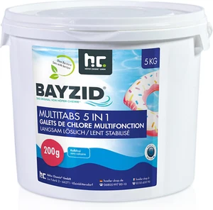 BAYZID Chlor Multitabs 5 in 1-200G Chlortabletten Für Pool - 5Kg - 5-Phasen Pfle - Bild 1 von 12