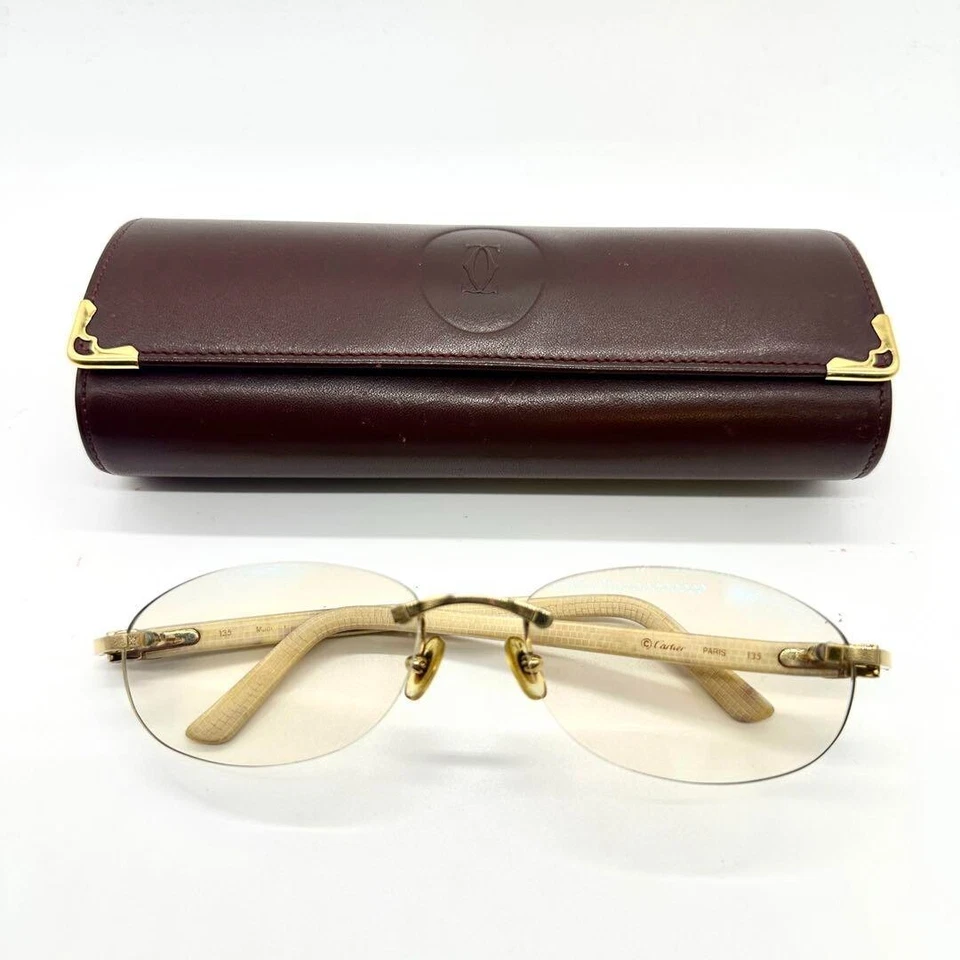 Gafas Cartier con Templos Piedra Accesorios de Moda Vintage b442 Foto 1 de 4