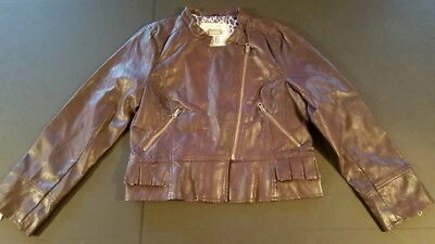 Route 66 Faux Purple Hued Leather Jacket Sz XL 14/16 - Image 1 of 4