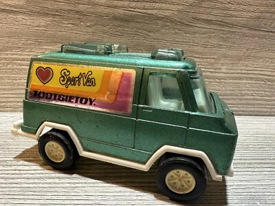 De colección Tootsie Juguete Verde Sport Van Metal Camión Strombrecker *Falta rejilla* Foto 1 de 4
