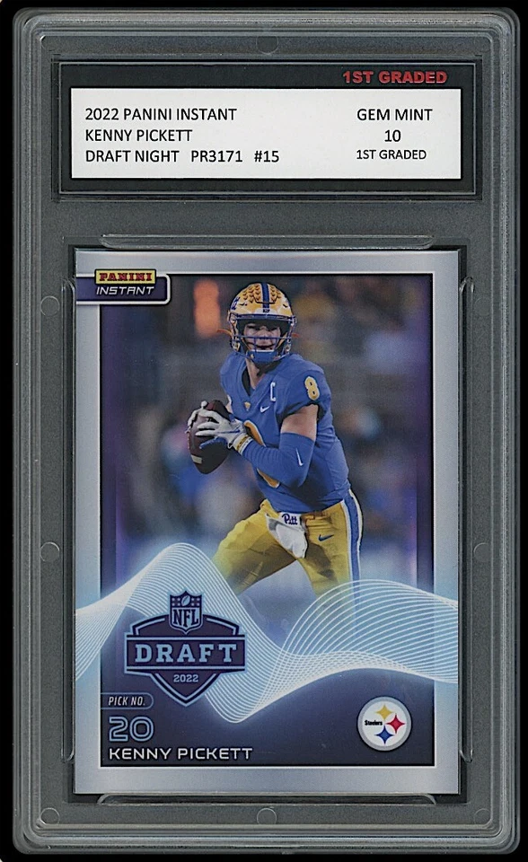 Kenny Pickett 2022 Panini Instant Draft Night 1st Graded 10 Rookie Card Steelers - Image 1 of 1