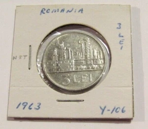 Romania 1963 3 Lei Coin - Picture 1 of 5