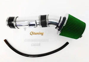 Black Green Air Intake System Kit + Filter For 2007-2012 Nissan Altima 3.5L V6 - Foto 1 di 1