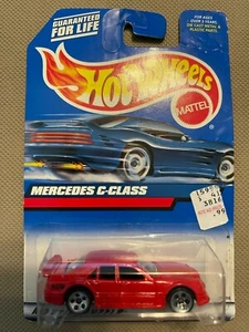 Mattel Hot Wheels 1997 Mercedes C-Class #131 Red -Mint On Card 1999 (D31) - Picture 1 of 11