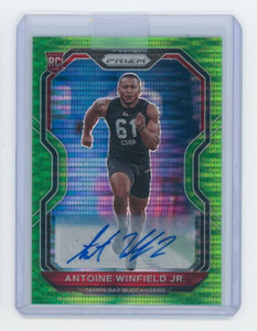 2020 Prizm Antoine Winfield Jr Neon Green Pulsar Prizm Rookie Auto RC Autograph
