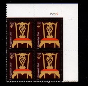 ALLY'S STAMPS US Plate Block Scott #3755 4c Chippendale Chair [4] - MNH STK - Picture 1 of 1