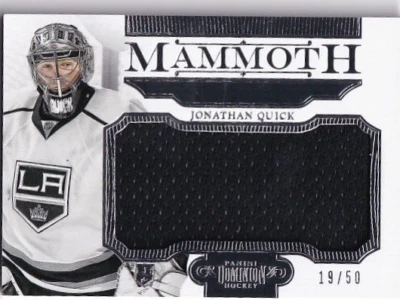 2013-14 Dominion Mammoth Jerseys #MJQ Jonathan Quick 19/50 - Image 1 of 2