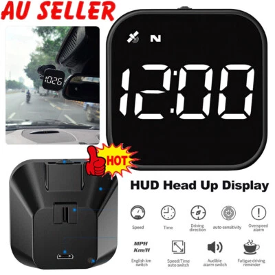 Digital GPS Speedometer Car HUD Head Up Display MPH KMH Compass Overspeed AlaRK - image 1 of 4