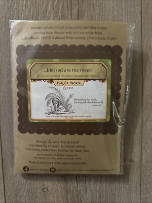 ¡Nuevo! Estampillas de goma de Unity Stamp Company... benditos los mansos Foto 1 de 2