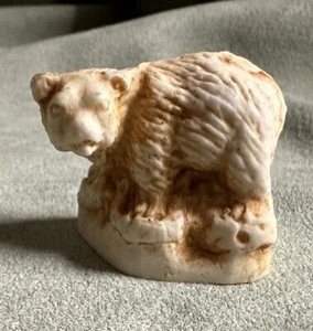 Vintage Miniature Alaskan Polar Bear Carved Resin Figurine - Picture 1 of 7