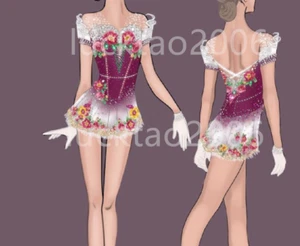 new style Ice Skating Figure skating Dress Dance Gymnastics Costume 88166 - Picture 1 of 7