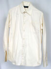 Diamond Threads Mens Off White Long Sleeve Button Front Casual Shirt Size 16 1/2