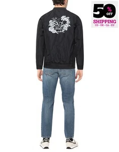 RRP€310 BOLONGARO TREVOR Techno Fabric Bomber Jacket Size XL Black Lined Coated - Picture 1 of 5