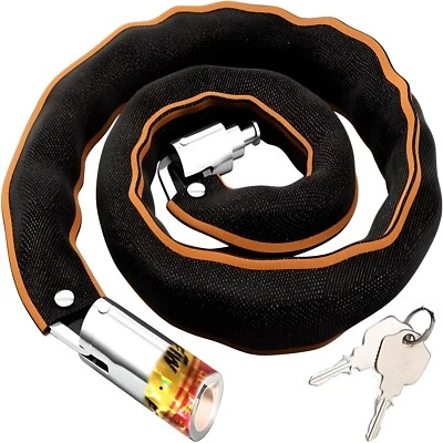 Fahrradschloss 80cm Kettenschloss Panzerschloss Fahrrad Schloss schwarz Retoo