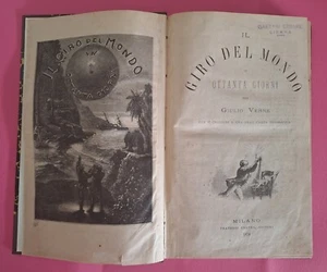 IL GIRODEL MONDO IN OTTANTA GIORNI GIULIO VERNE FRATELLI TREVES 1874 - Foto 1 di 2