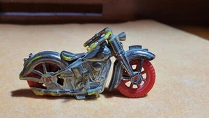 Vintage ACME Hard Plastic Harley Davidson Police Motorcycle 4" Long Red Wheels - Picture 1 of 8