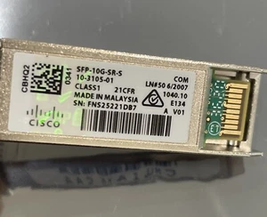 Genuine Cisco SFP-10G-SR-S 10-3105-01 V01 10GBASE-SR SFP+ M. With Hologram #S-15 - Picture 1 of 3