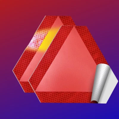 Slow Moving Vehicle Sign 2 Pack 7 x 8 Diamond Grade Reflective Slow Moving Decal