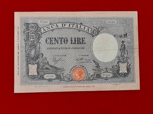 100 LIRE BARBETTI GRANDE B AZZURRO FASCIO 16/12/1932 - Bild 1 von 2