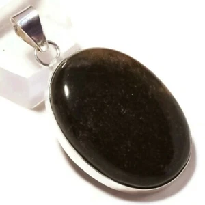 Natural Jasper Hand Polished Oval Gemstone Silver Overlay Handmade Pendant A3625 - Picture 1 of 4