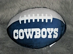 Brandneu mit Etikett Dallas Cowboys Football geformtes 2-seitiges Logo Kissen 14 Zoll NFL neu - Bild 1 von 6