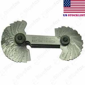 Screw Pitch Gauge 52 Pcs Thread Gage 60° Metrisch 55° Whitworth Rustless - Picture 1 of 2