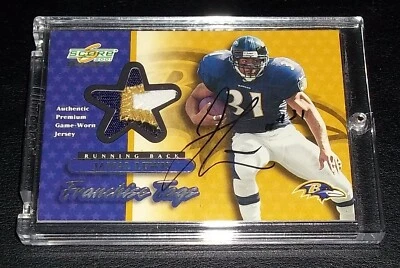 #/50 Game Worn Jersey Patch Jamal Lewis Auto 2001 Score Select Signed Autograph - Image 1 of 4