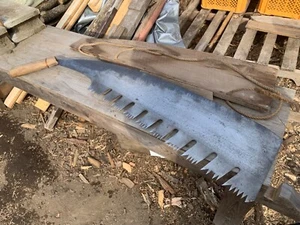 As-Is / Antique Japanese Pull Saws for logs/Madonoko / 62-97cm / Yasuki Steel - Picture 1 of 24