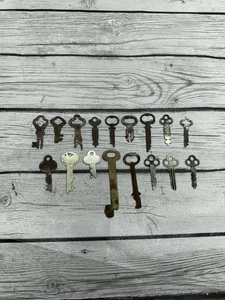 Antike Vintage flache Skelett Schlüssel Verschiedenes Posten von 17 - Bild 1 von 15