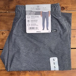 Hurley Hose Herren Small Pacer Stretch Twill Jogger Tapered Fit grau NEU - Bild 1 von 8